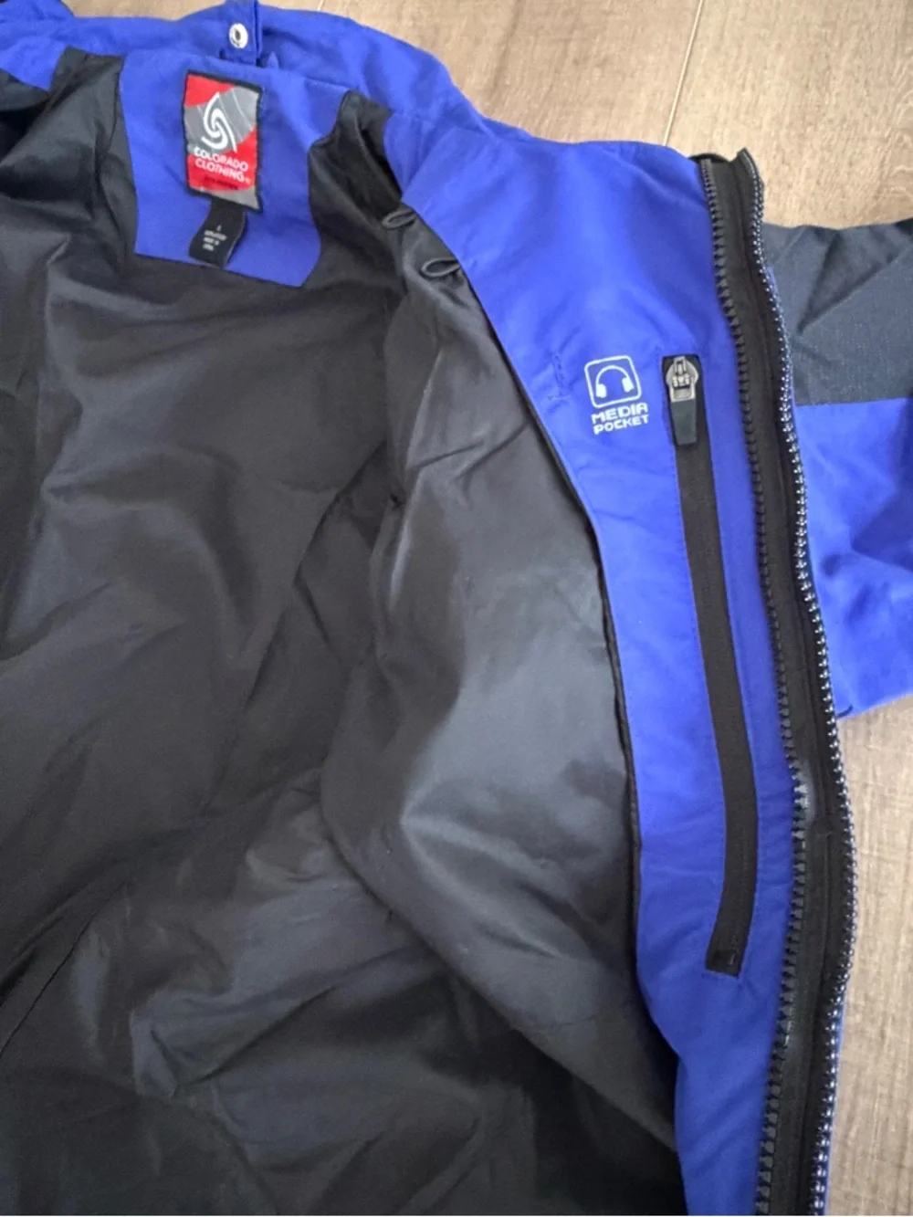 Colorado Clothing Tech Series Men L Royal Blue‎ Anorak Traverse Shell Jacket NEW